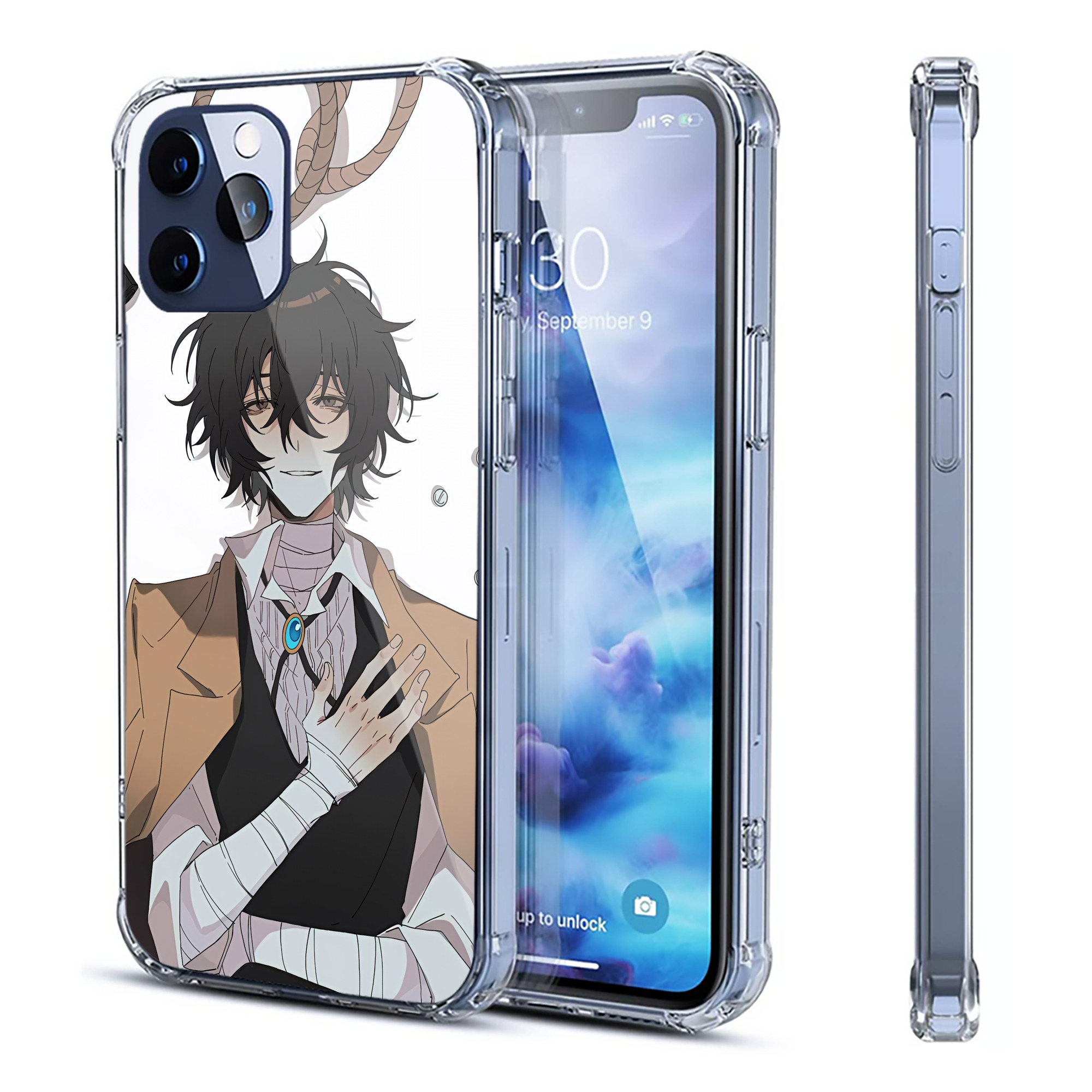 （画像用） 文豪ストレイドッグス Bungo Stray Dogs 【iPhone 12シリーズ対応】透明スマホケース（クリアソフトケース）